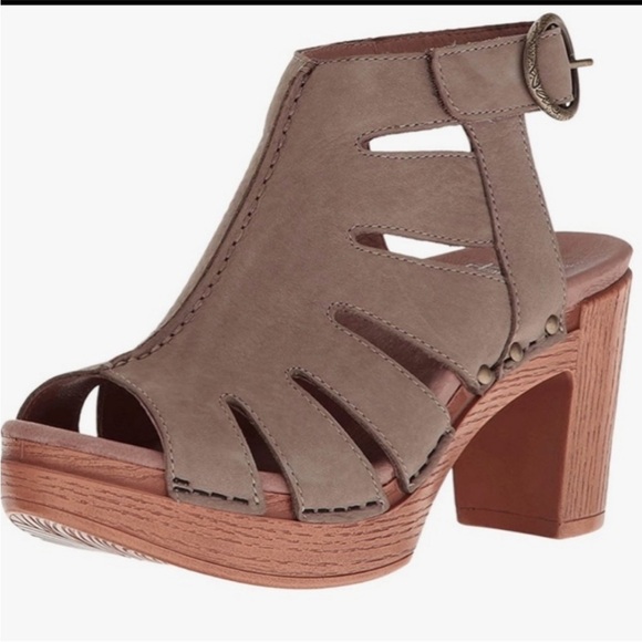 DANSKO Demetra Taupe Peep Tow Sandal Sz 39 - Picture 2 of 15
